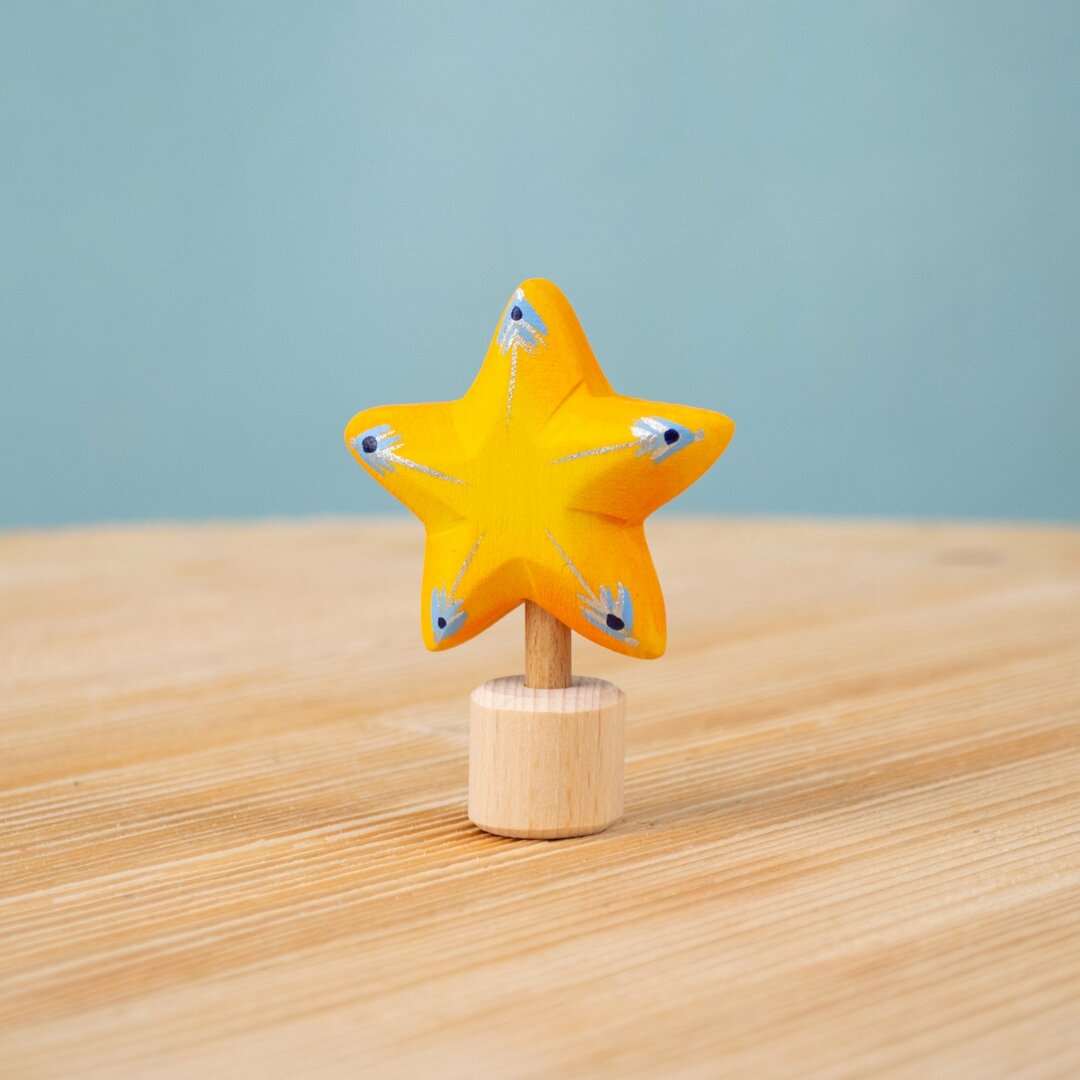BumbuToys Figurine en bois pour couronne de célébration - Etoile