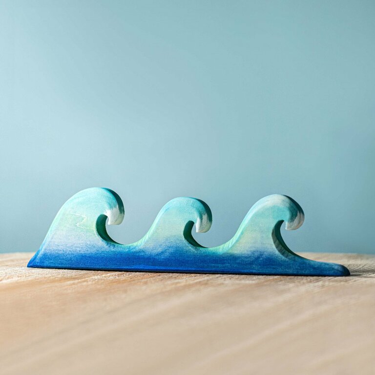 BumbuToys Vagues en bois pour jeu libre Petit Monde