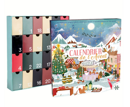 Calendrier de l'Avent Puzzle Village de Noël - 1008 pièces