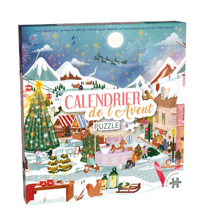 Calendrier de l'Avent Puzzle Village de Noël - 1008 pièces