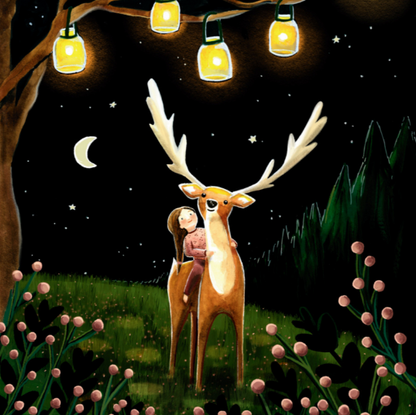 Carte à insérer pour la Lampe de saisons - Illustratrice E. Bennink - Magic Deere