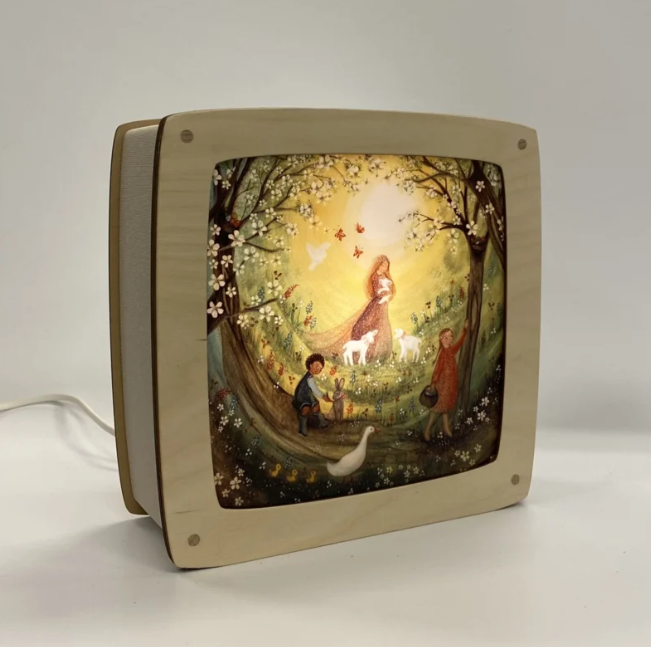 Carte à insérer pour Lampe Au fil des Saisons - Illustratrice Bijdehansje - Happy Easter