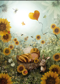 Carte postale My Little Honeybee - Illustratrice Bijdehansje