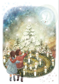 Carte postale Christmas Wish - Illustratrice Bijdehansje