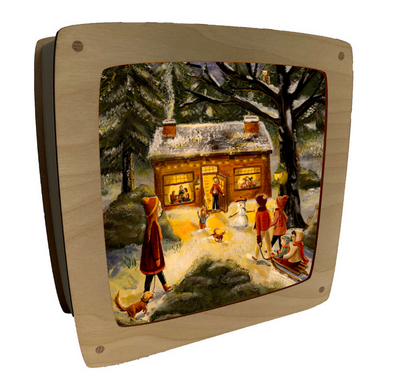 Carte à insérer pour la Lampe de saisons - Illustratrice E. Bennink - Winter Festival