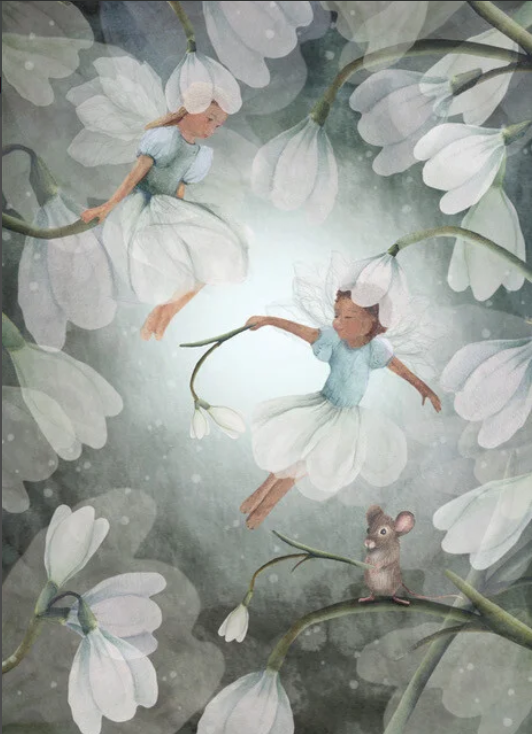 Carte Postale Snowdrop Wiggle - Ilustratrice Bijdehansje