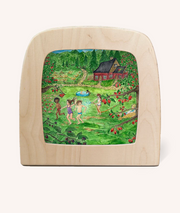 Carte à insérer pour Lampe Au fil des Saisons - Illustratrice Eentje van Margo - Red Cottage Summer