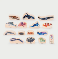 Tickit La vie Marine en bois - Lot de 15