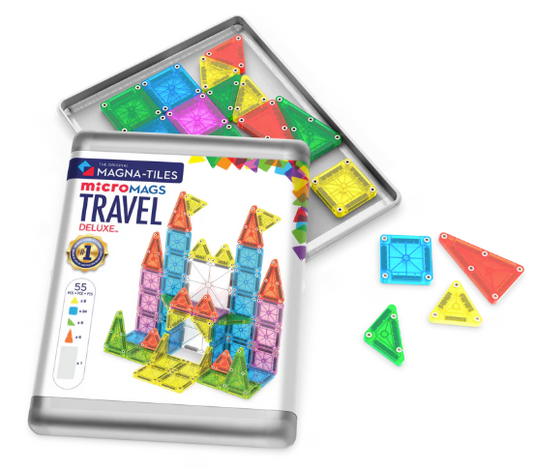 Magna-Tiles Jeu magnétique Set de voyage Deluxe - 55 pièces