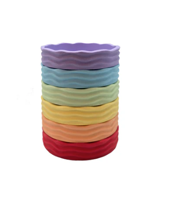 Grennn Wave Pastel Lot de 6 bols