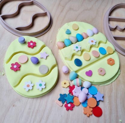 Kiddi Grands emporte-pièces œufs de Pâques pour jeu sensoriel - Lot de 2