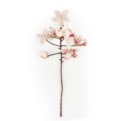 Sjaal met Verhaal Branche de Fleurs de Magnolia en feutrine de laine