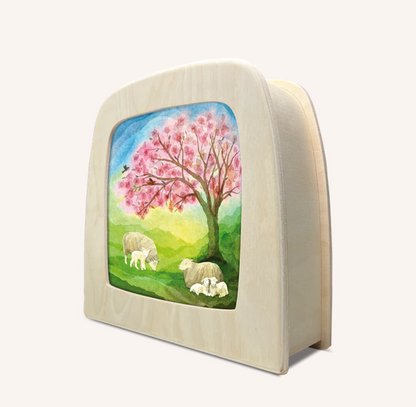 Carte à insérer pour Lampe Toverlux - Vogel Geluk - Little Lambs
