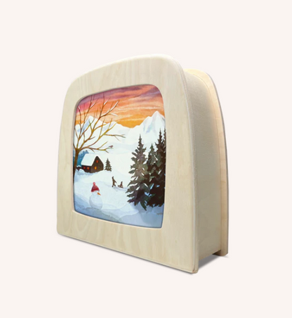 Carte à insérer pour Lampe Au fil des Saisons - Vogel Geluk - Sled Song