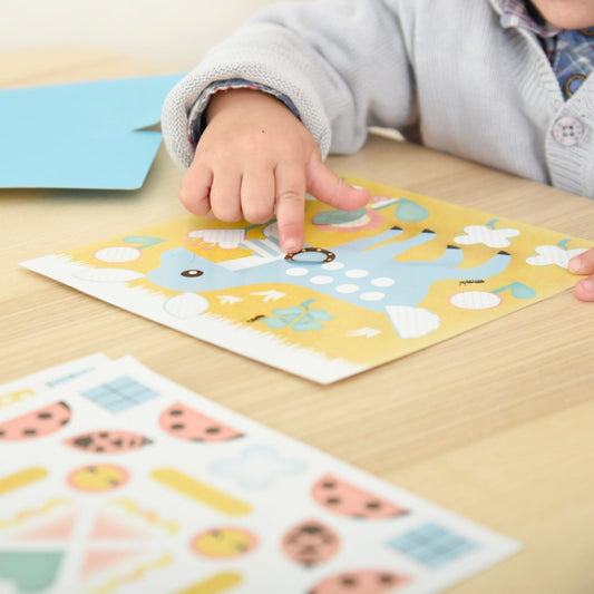 6 Cartes et 96 gommettes créatives La forêt POPPIK