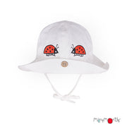 ManyMonths Chapeau d'été Chanvre/coton bio avec broderie Coccinelle