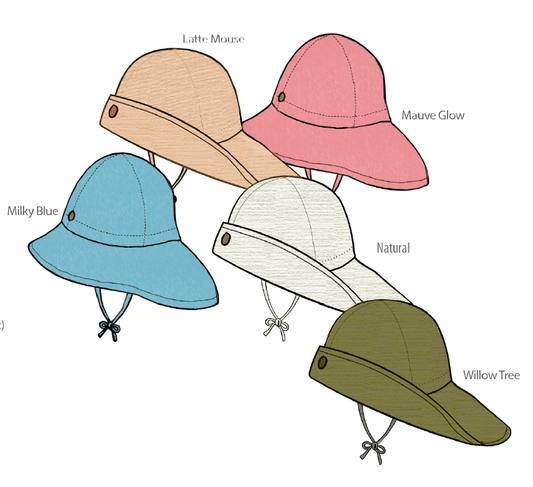 ManyMonths Chapeau d'été Chanvre et coton bio Mauve Glow