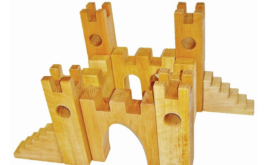 Château de chevalier en bois - 10 pièces Bauspiel