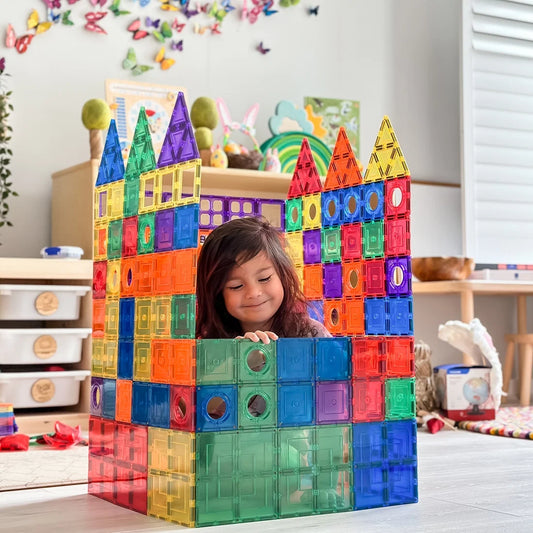 TileTek magnetische tegels bouwset van Learn & Grow Toys - 110-delig