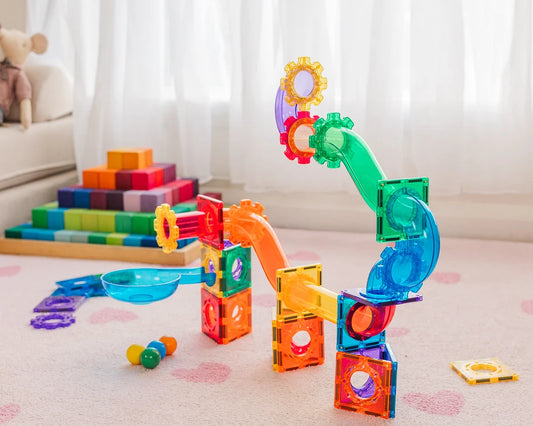 Knikkerbaan Magnetisch bouwspeelgoed TileTek van Learn & Grow Toys - 88 onderdelen
