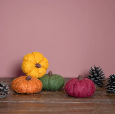 Pompoen middelgroot in vilt - Diverse kleuren