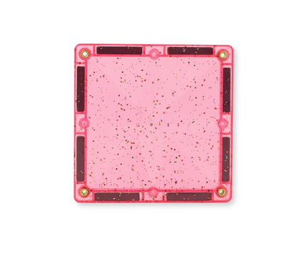 Cleverclixx Jeux magnétiques Glitter tiles pack - 16 tuiles pailletées Rose transparent