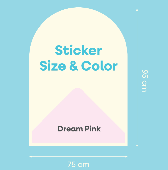 Cleverclixx Tableau magnétique Murale Autocollant 95 x 75cm - Dream Pink