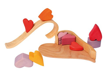 Cœurs couleurs chaudes - Jeu de construction Grimm's