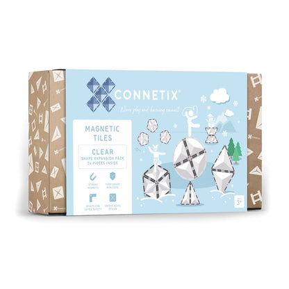 Connetix Jeu magnétique Formes Translucide Lot de 24