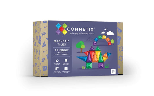 Connetix Jeu magnétique Mini pack Arc-en-ciel 24 pièces