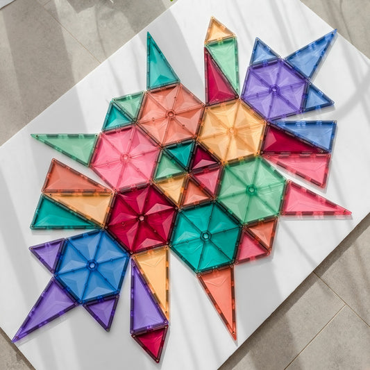 Connetix Jeu magnétique Pack Géométrie Pastel - 40 pièces