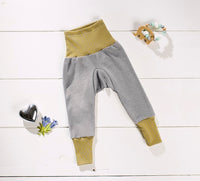 Cosilana Pantalon gris/vert - laine/soie