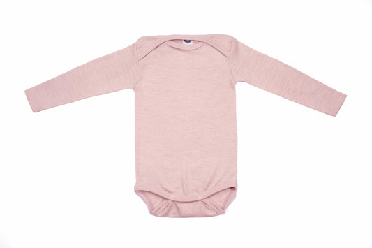 Cosilana Body manches longues laine/soie rose chiné