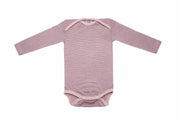 Cosilana Body manches longues laine/soie rose/gris/naturel rayé