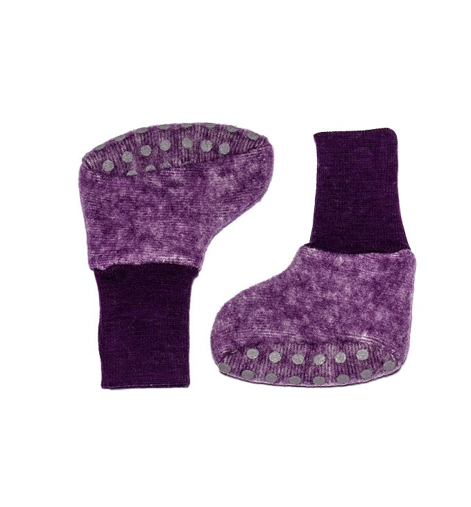 COSILANA Chaussons bébé en laine Violet