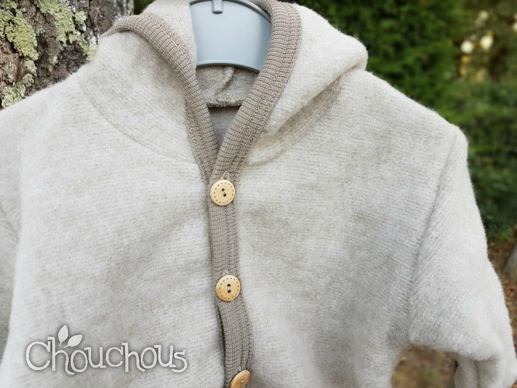 Cosilana gilet avec capuche Café au lait