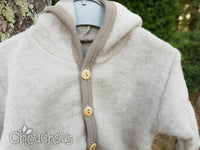 Cosilana gilet avec capuche Café au lait