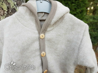 Cosilana gilet avec capuche Café au lait