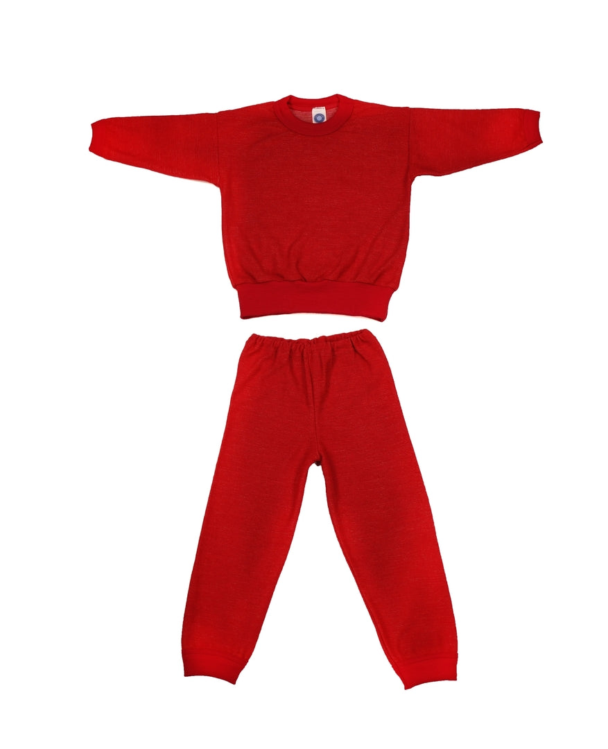 COSILANA Pyjama 2 pièces en laine Rouge