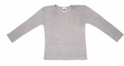 Cosilana T-shirt manches longues enfants Laine/soie gris chiné