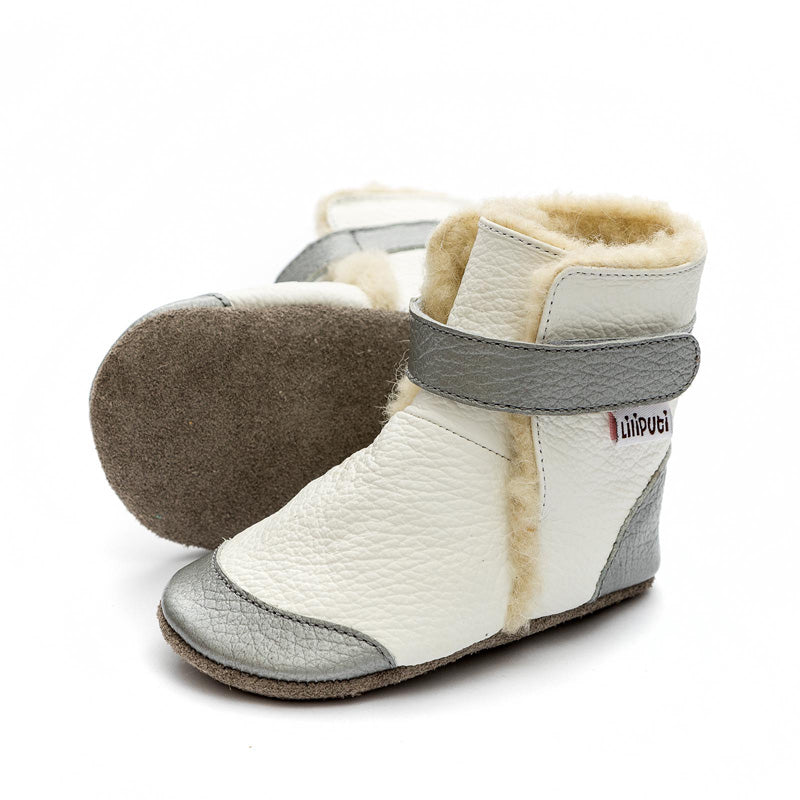 Bottines fourrées en cuir souple Liliputi Crystal