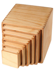 Grands cubes bois naturel à empiler GRIMMS