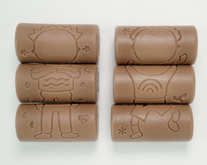 6 Rouleaux Tampons Les Emotions - Yellow Door