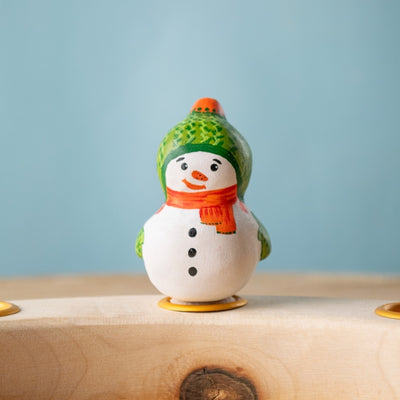BumbuToys Figurine en bois pour couronne de célébration - Bonhomme de neige