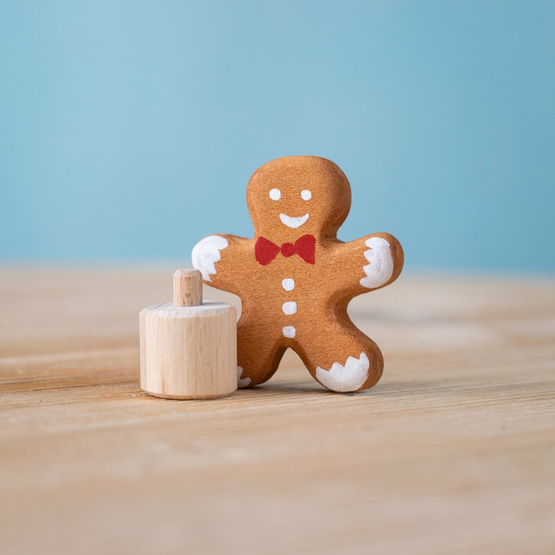 BumbuToys Figurine en bois pour couronne de célébration - Bonhomme de pain d'épice