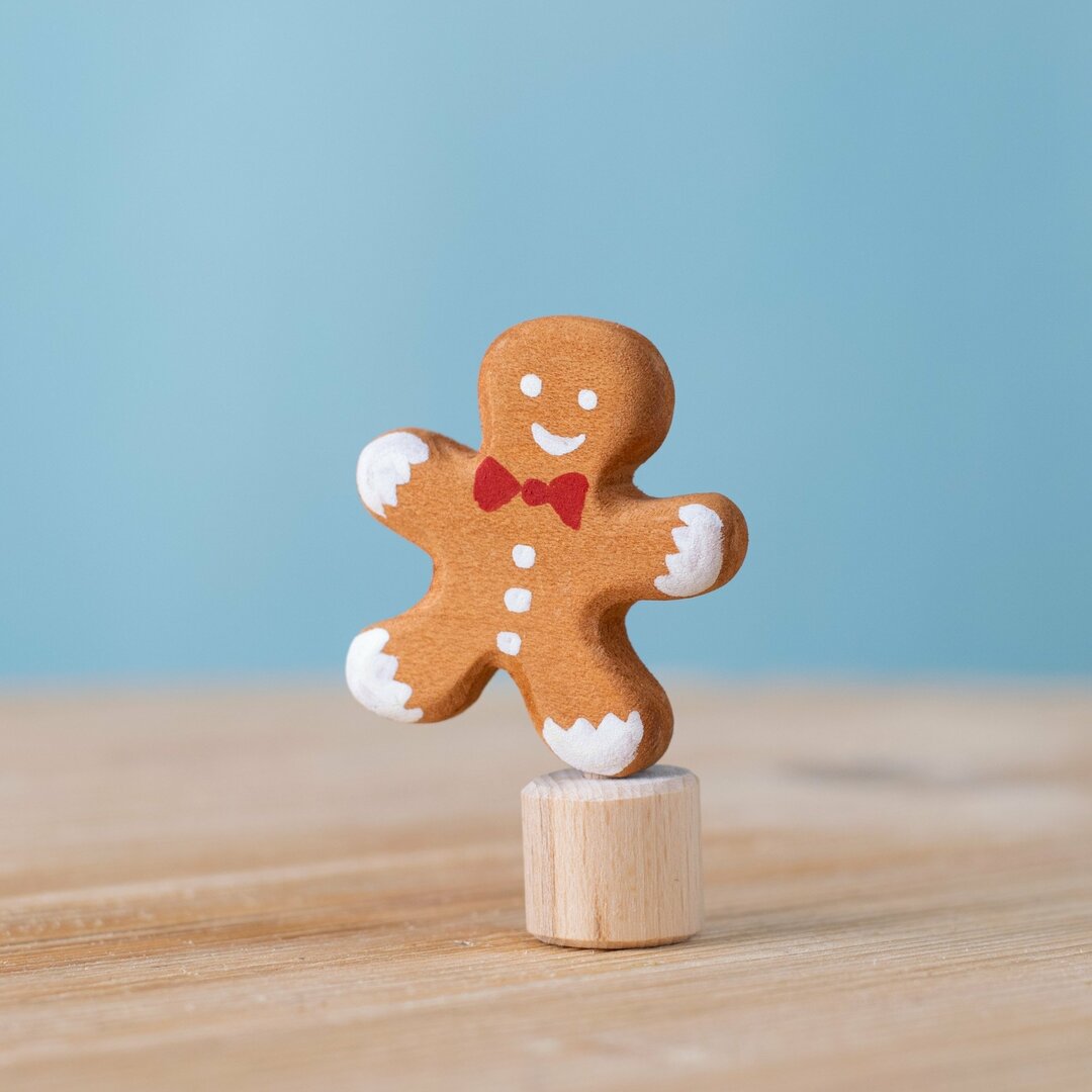 BumbuToys Figurine en bois pour couronne de célébration - Bonhomme de pain d'épice