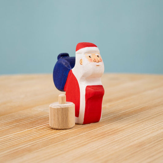 BumbuToys Figurine en bois pour couronne de célébration - Père Noël
