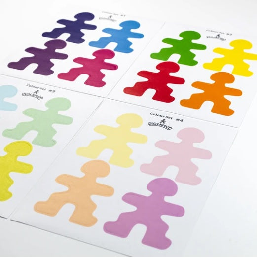 Flockmen - Lot de 16 autocollants de couleur