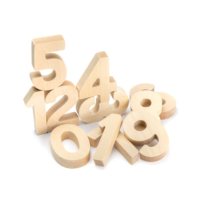 Chiffres en bois Lot de 10 Flockmen