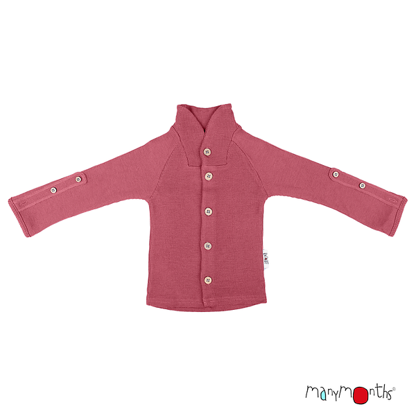Gilet col boutonné en laine ManyMonths - coloris 2021